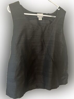 Chico's Classic SILK Black Sleeveless Scoop Neck Camisole